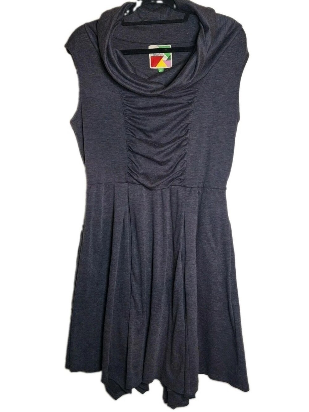 ModCloth Fit and Flare Sleeveless Cowl Neck A Line Dress Size XL Retro Party
